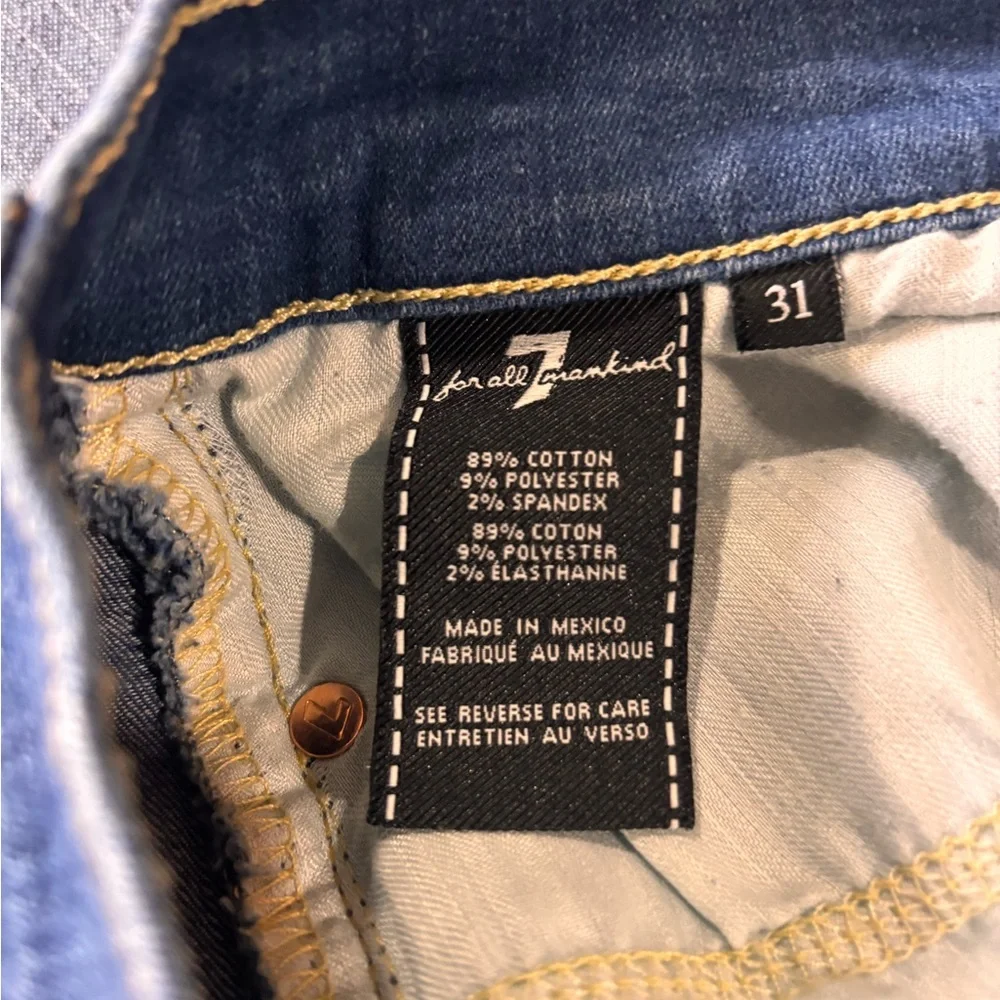 7 For All Mankind Distressed Ripped Jeans - Picture 3 of 3